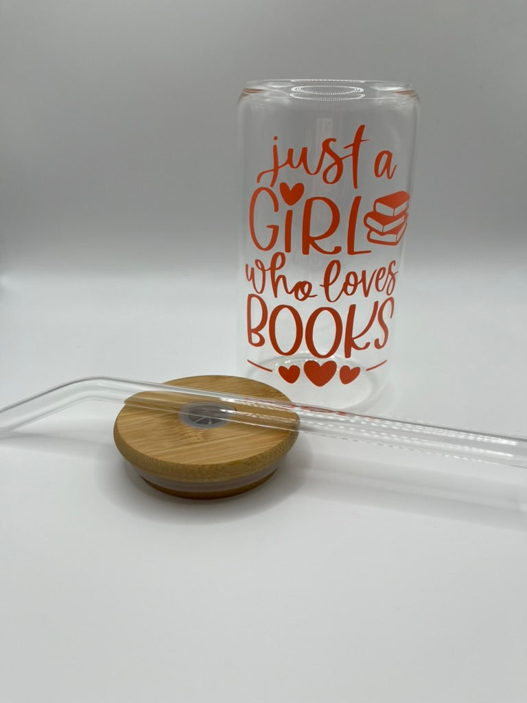 Just a girl who loves books Ice Coffee Glass Cup
