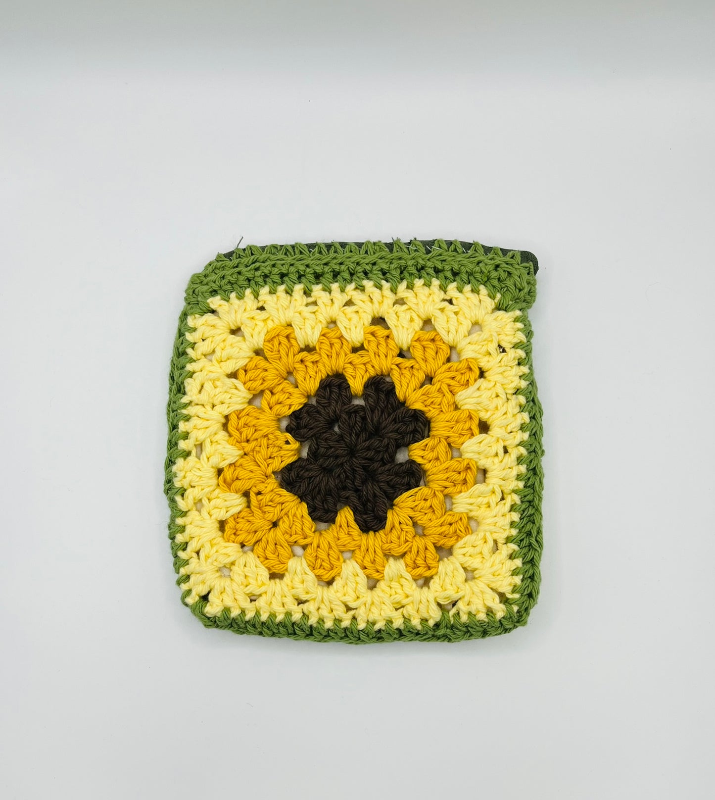 Sunflower Crochet Zipper Pouch