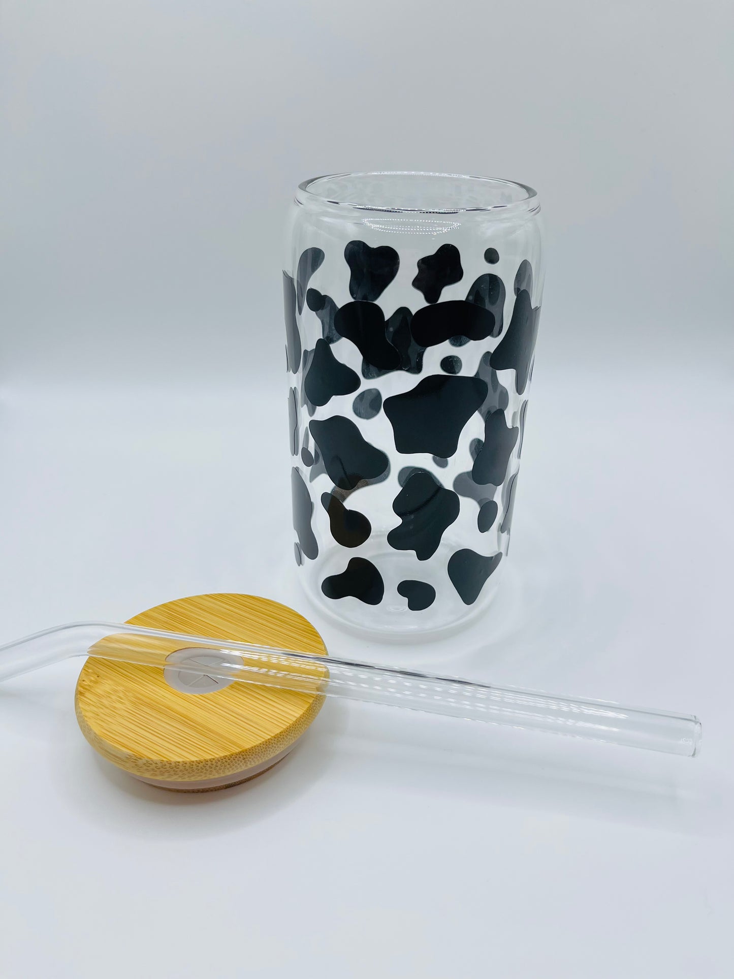 Cow Print Iced Coffee Cup