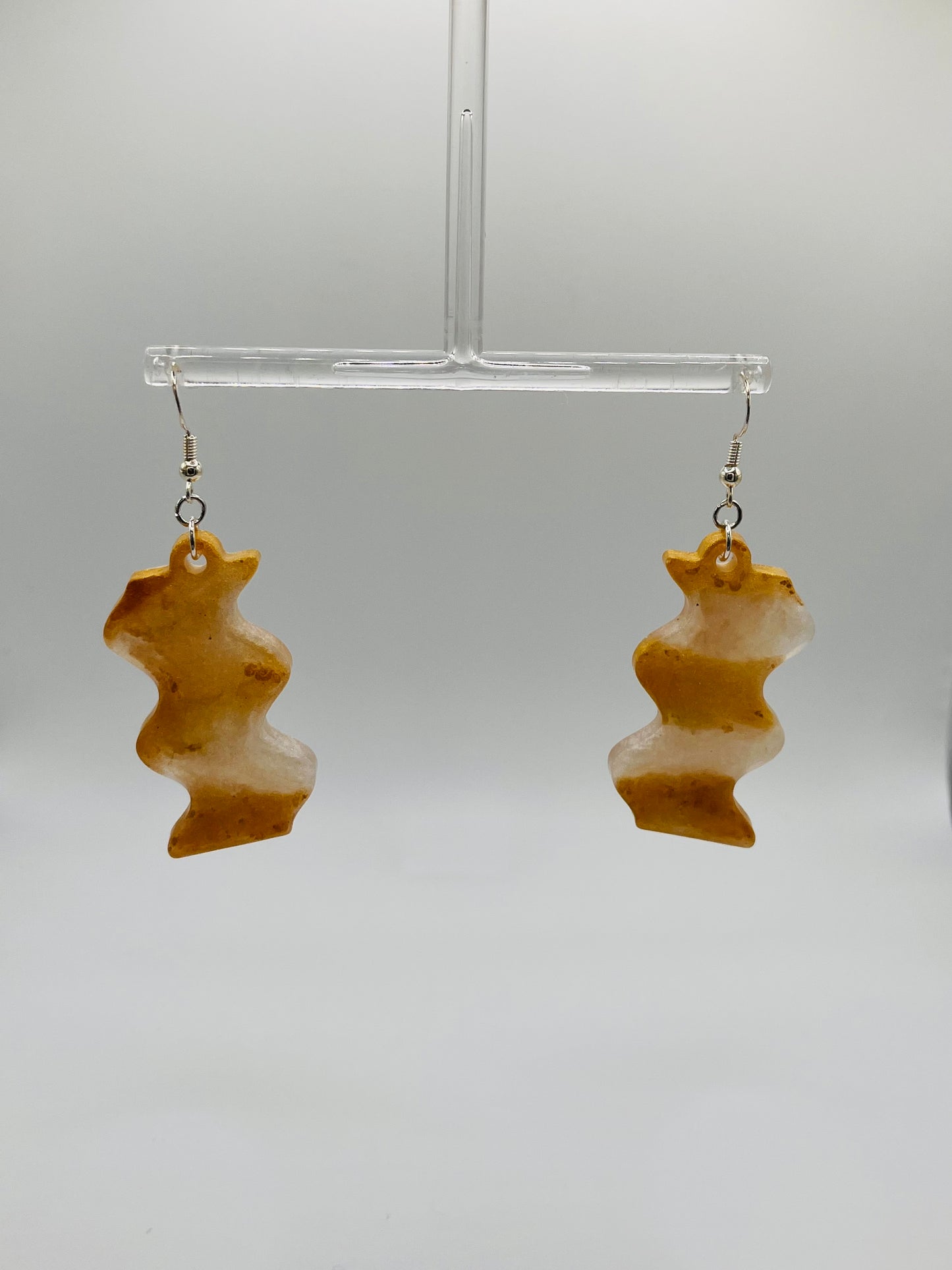 Gold Waves Resin Earrings