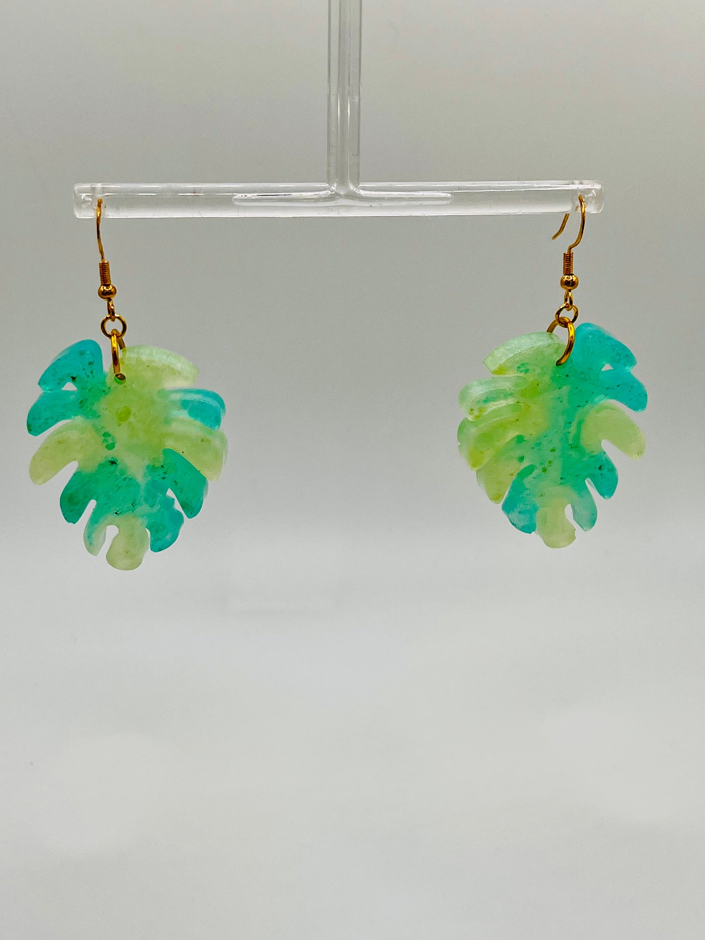 Palm Leaf Resin earrings