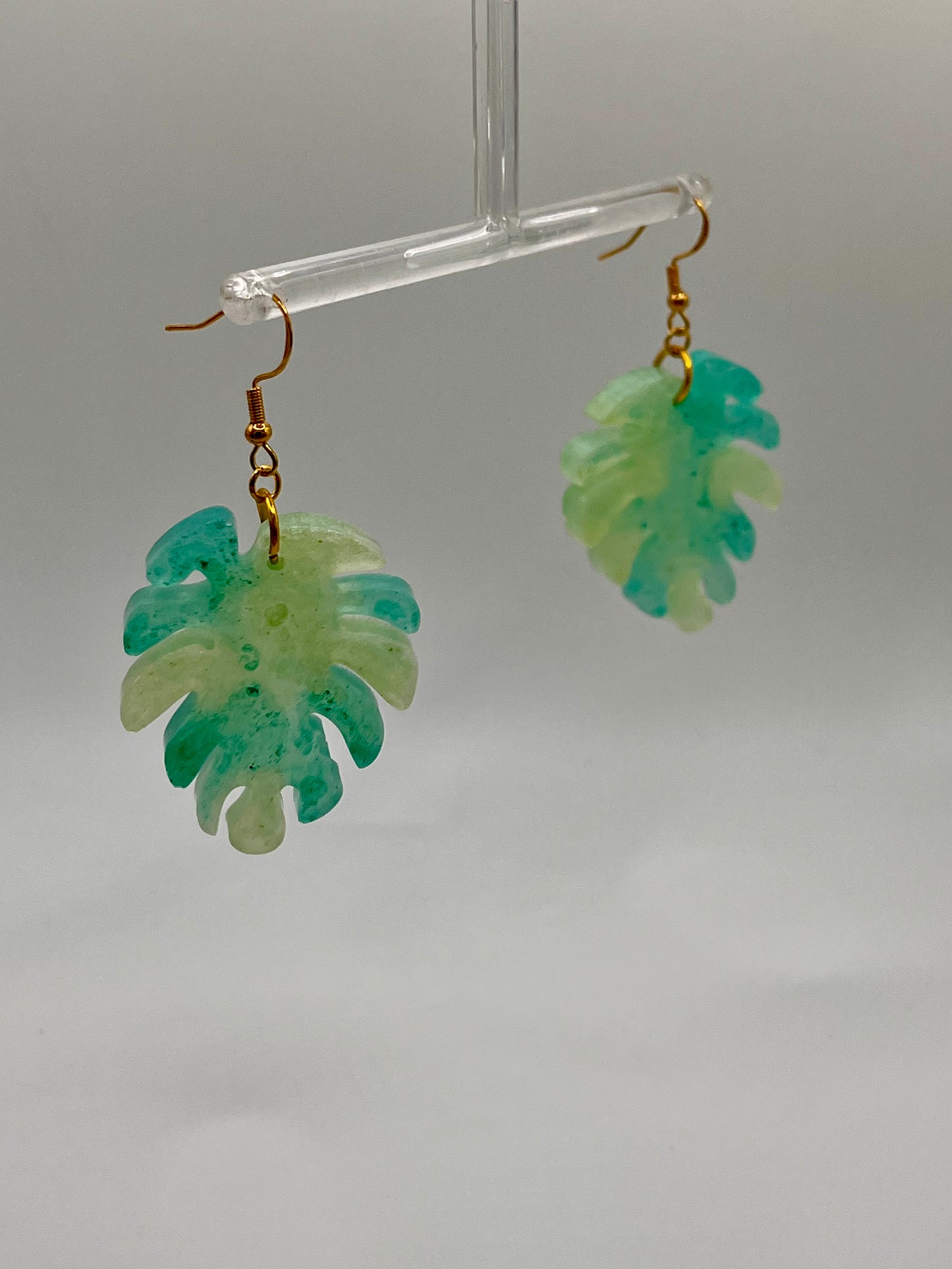Palm Leaf Resin earrings
