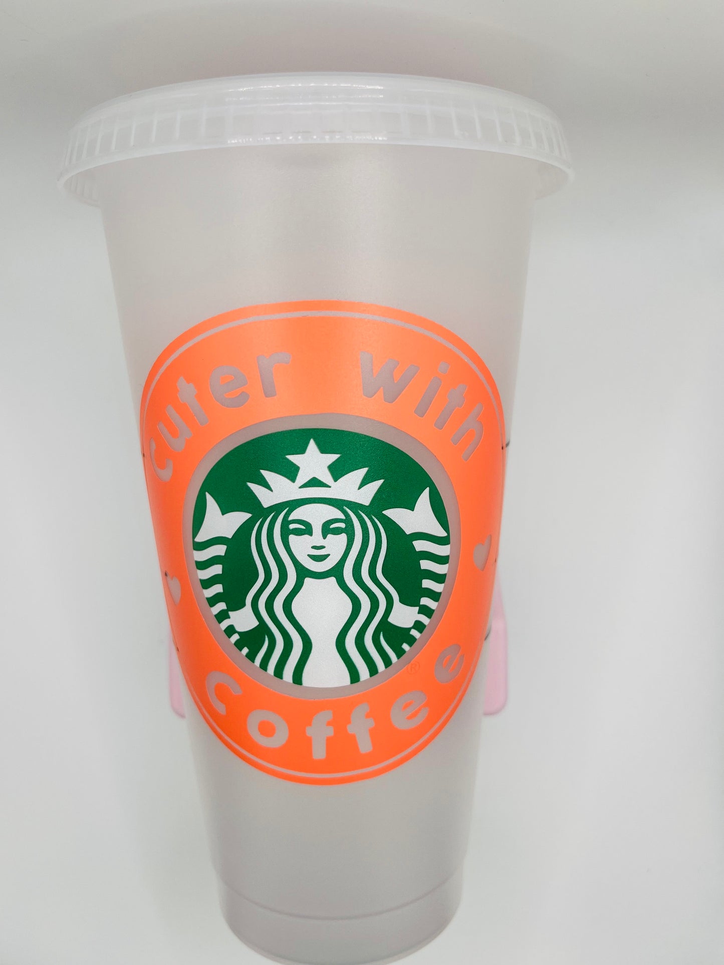 Cuter with coffee Starbucks cup