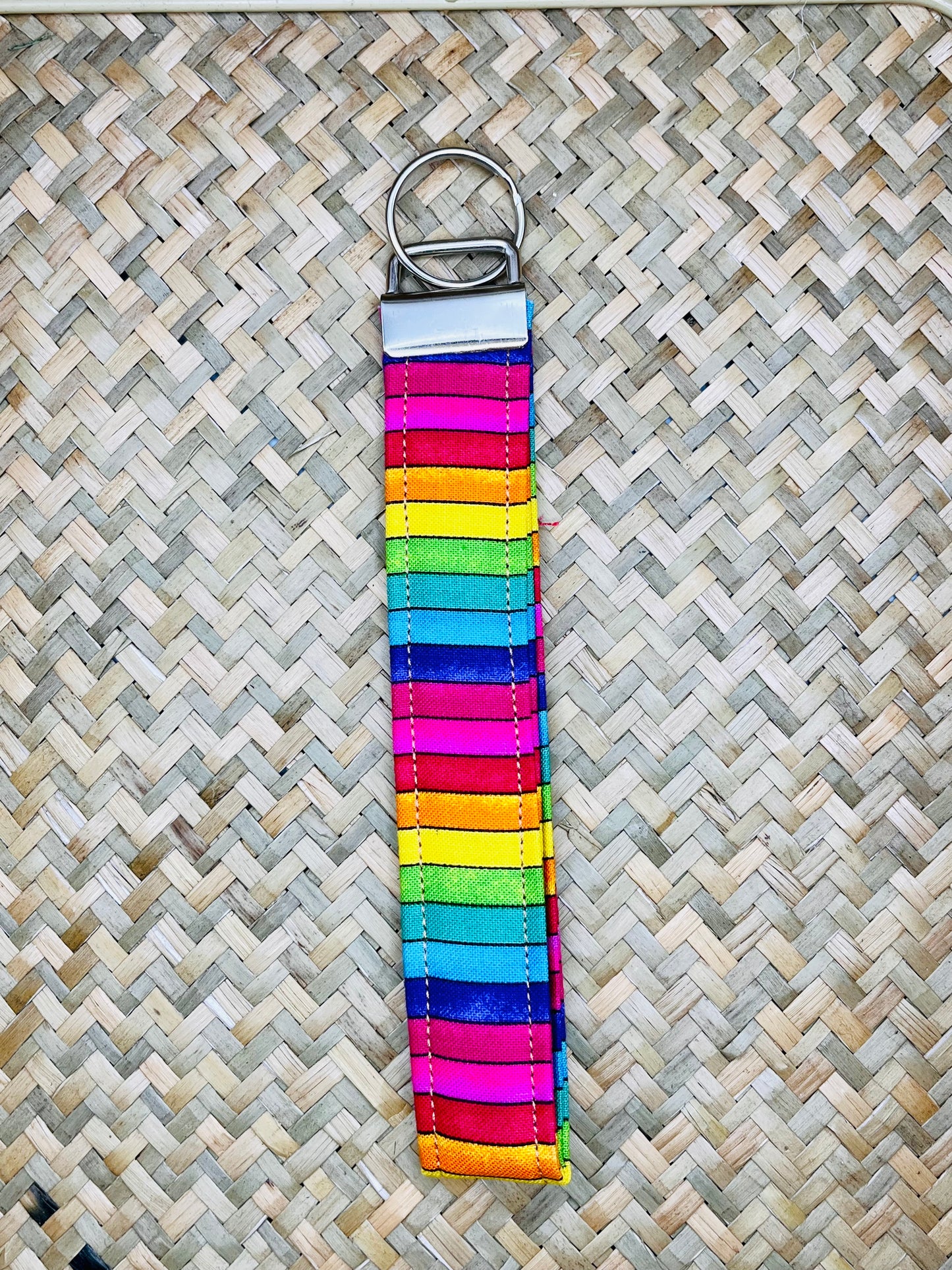 Rainbow Handmade Key Wristlet key Accessory