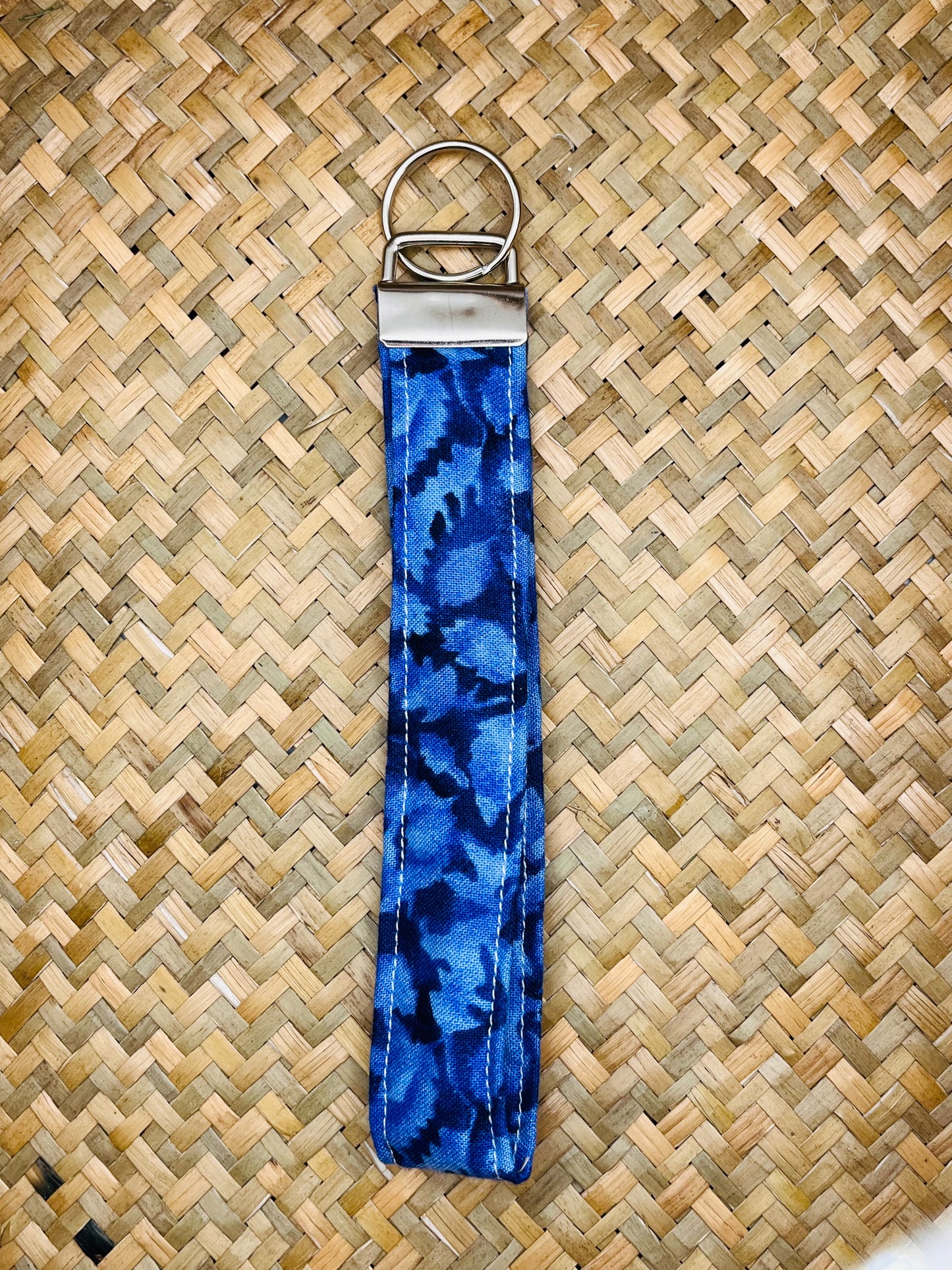 Blue Handmade Key Wristlet key Accessory