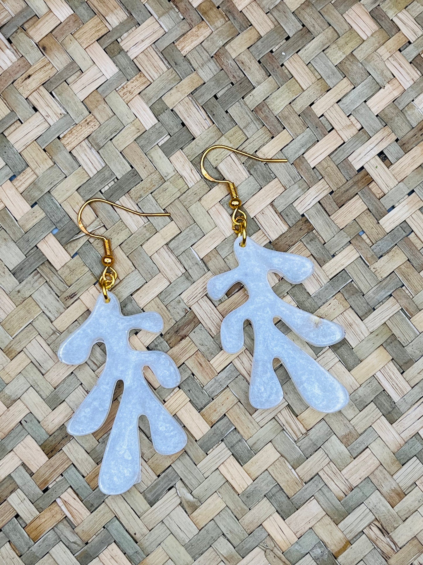 Coral Shaped Resin Earrings