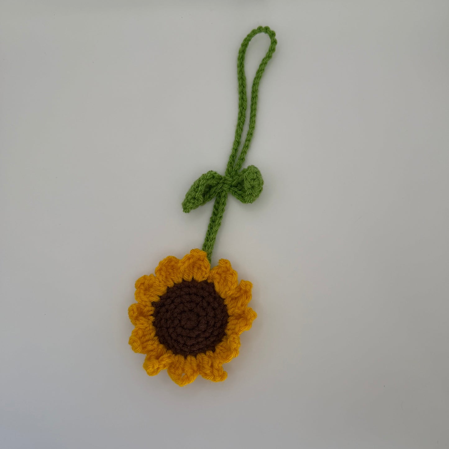 Crochet Sunflower car charm