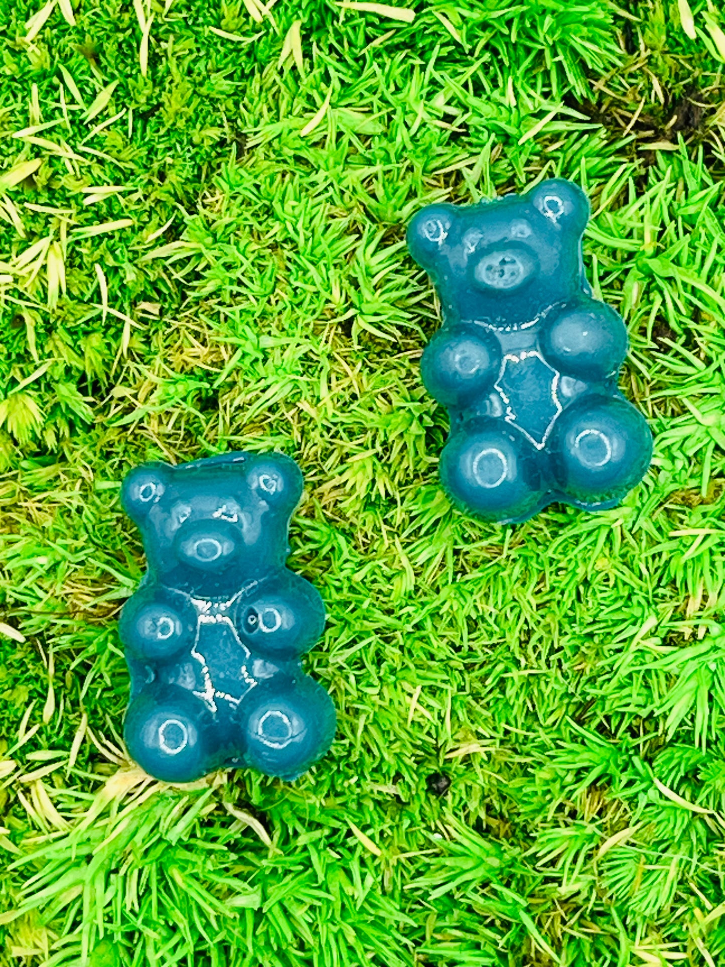 Cool Blue Gummy Bear Resin earrings