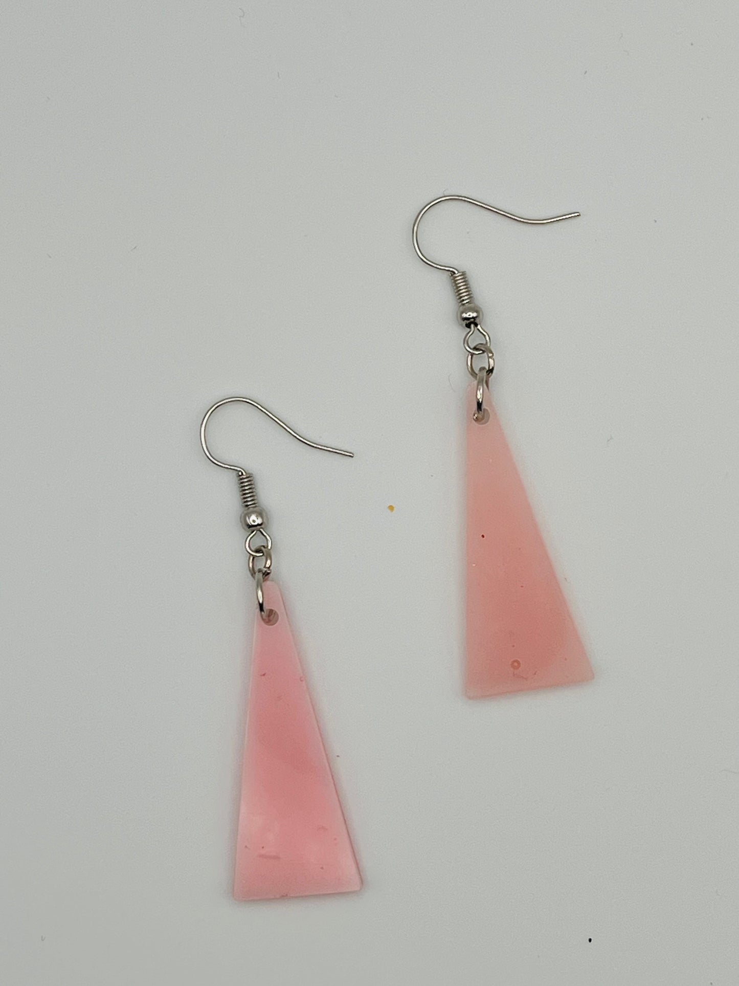 Pink Triangle Resin earrings