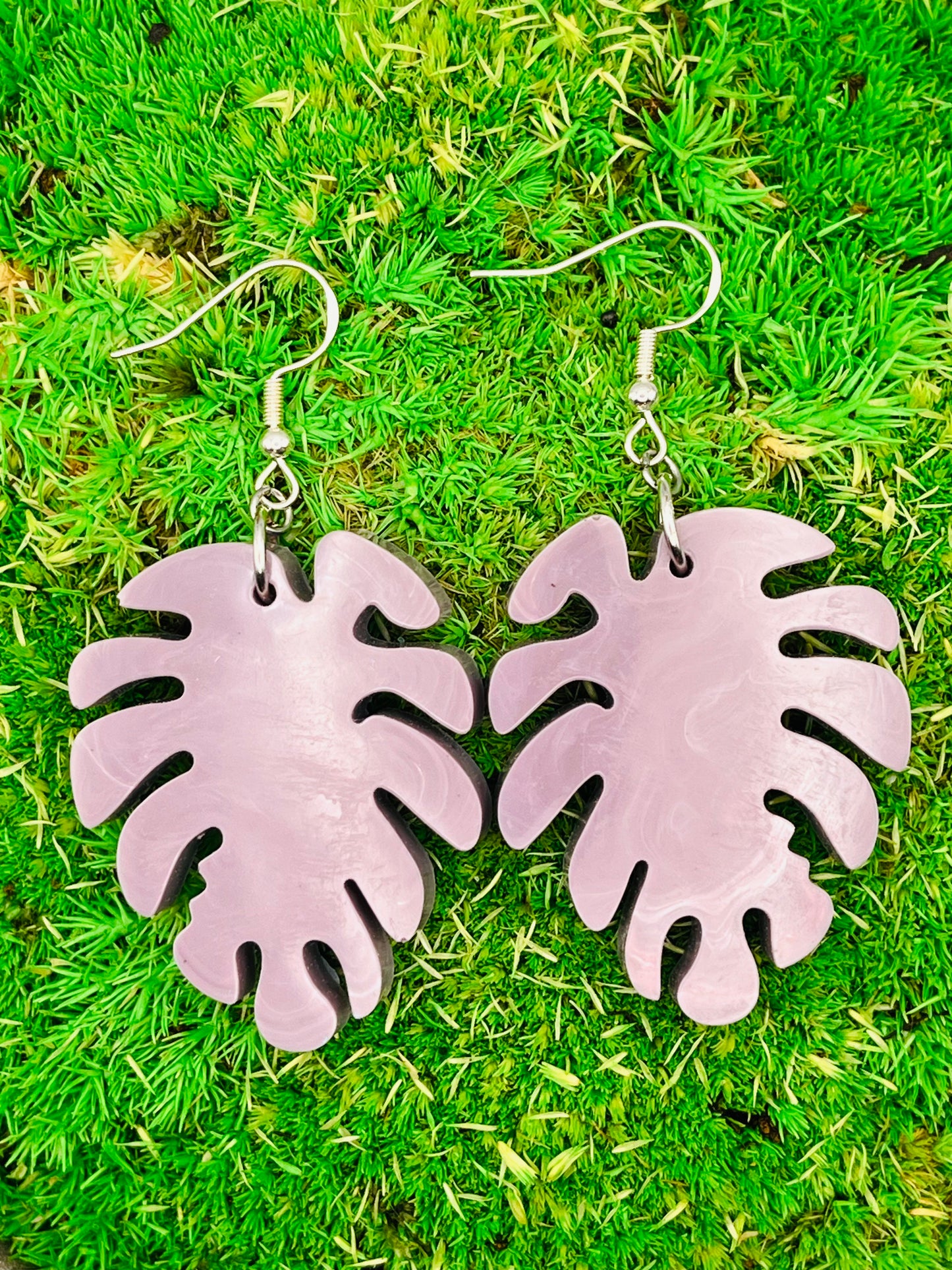Palm Leaf Resin earrings