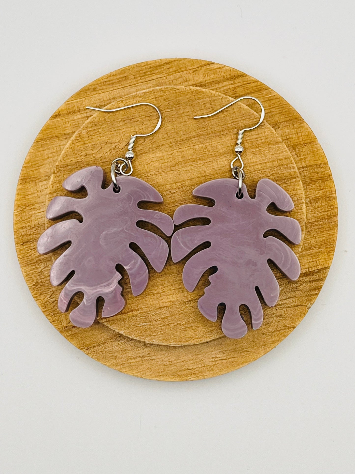 Palm Leaf Resin earrings