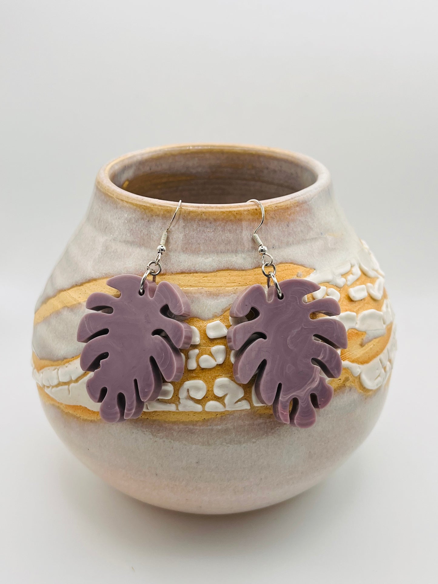 Palm Leaf Resin earrings