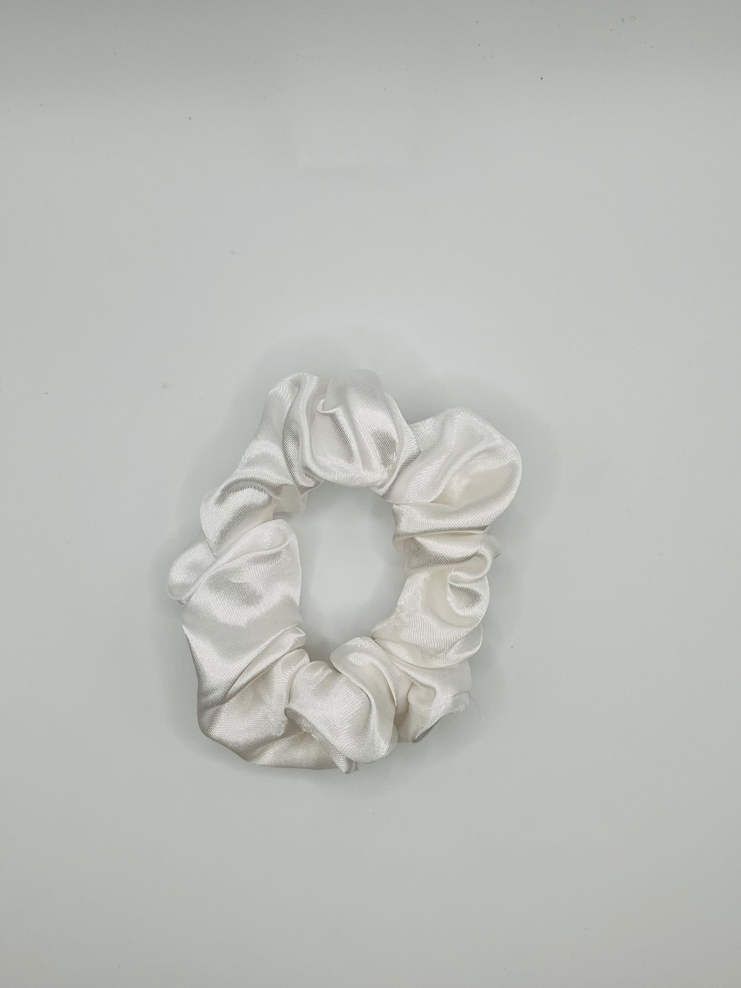 White & Gold Polyester Scrunchies