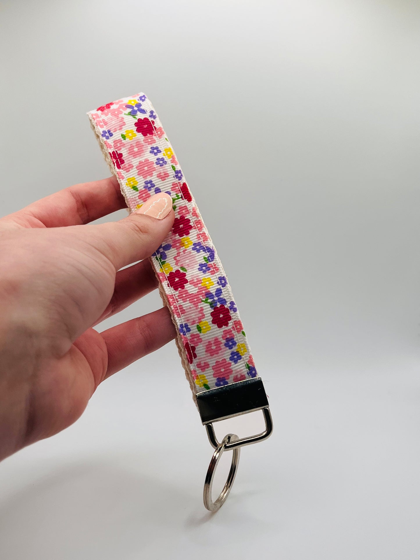 Floral Ribbon Handmade Key Wristlet key Accessory