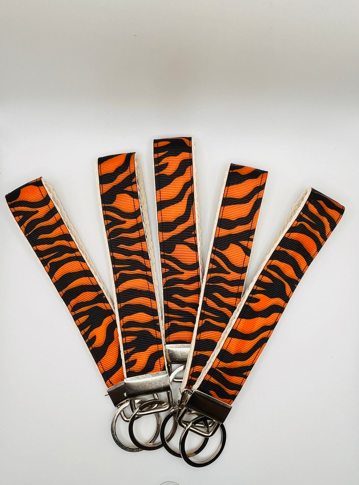 Tiger Ribbon Handmade Key Wristlet key Accessory