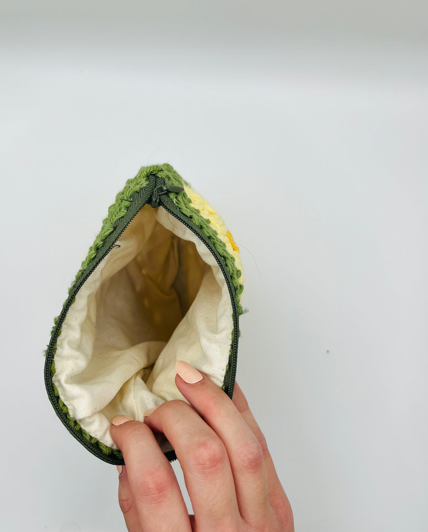 Sunflower Crochet Zipper Pouch