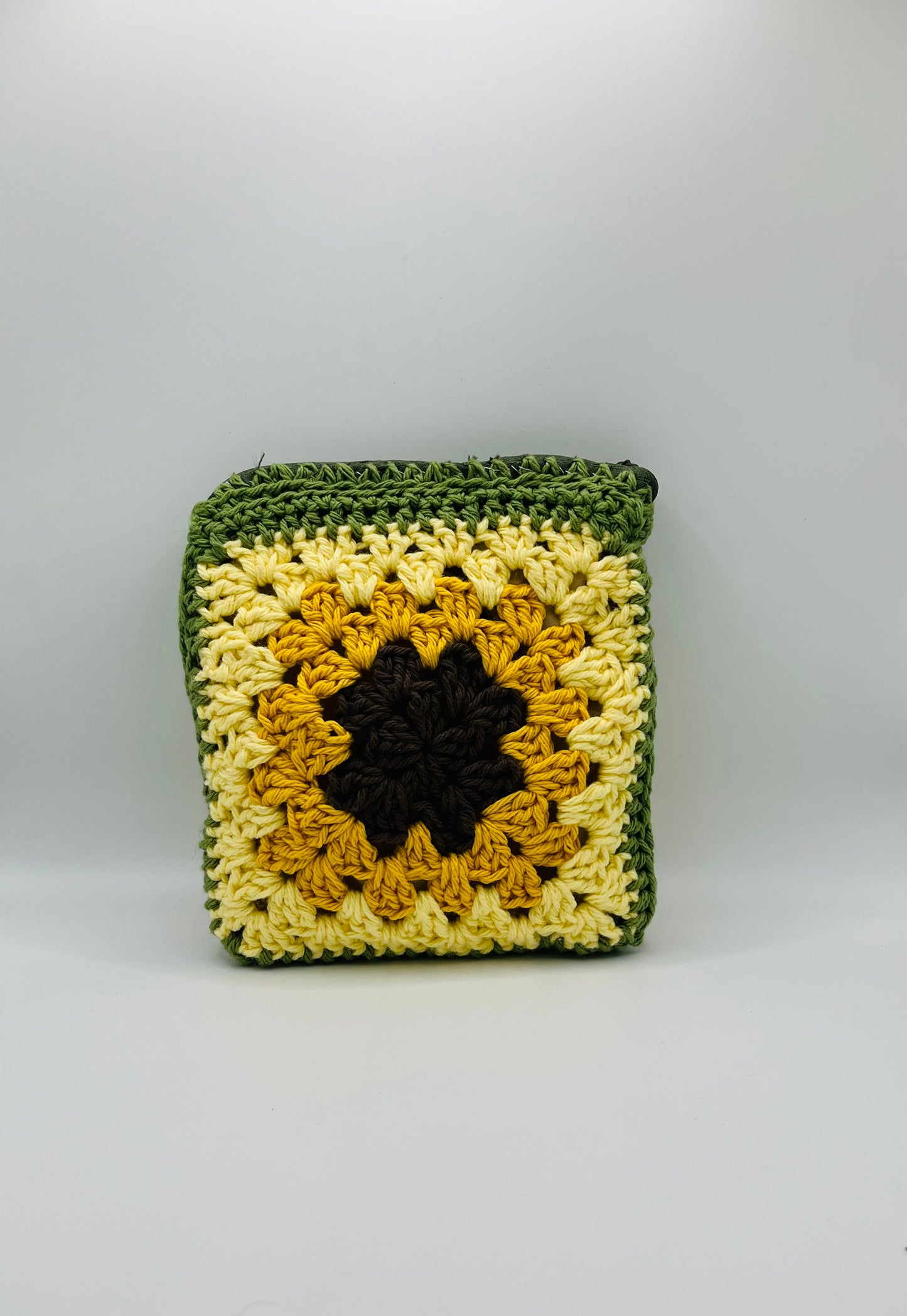 Sunflower Crochet Zipper Pouch