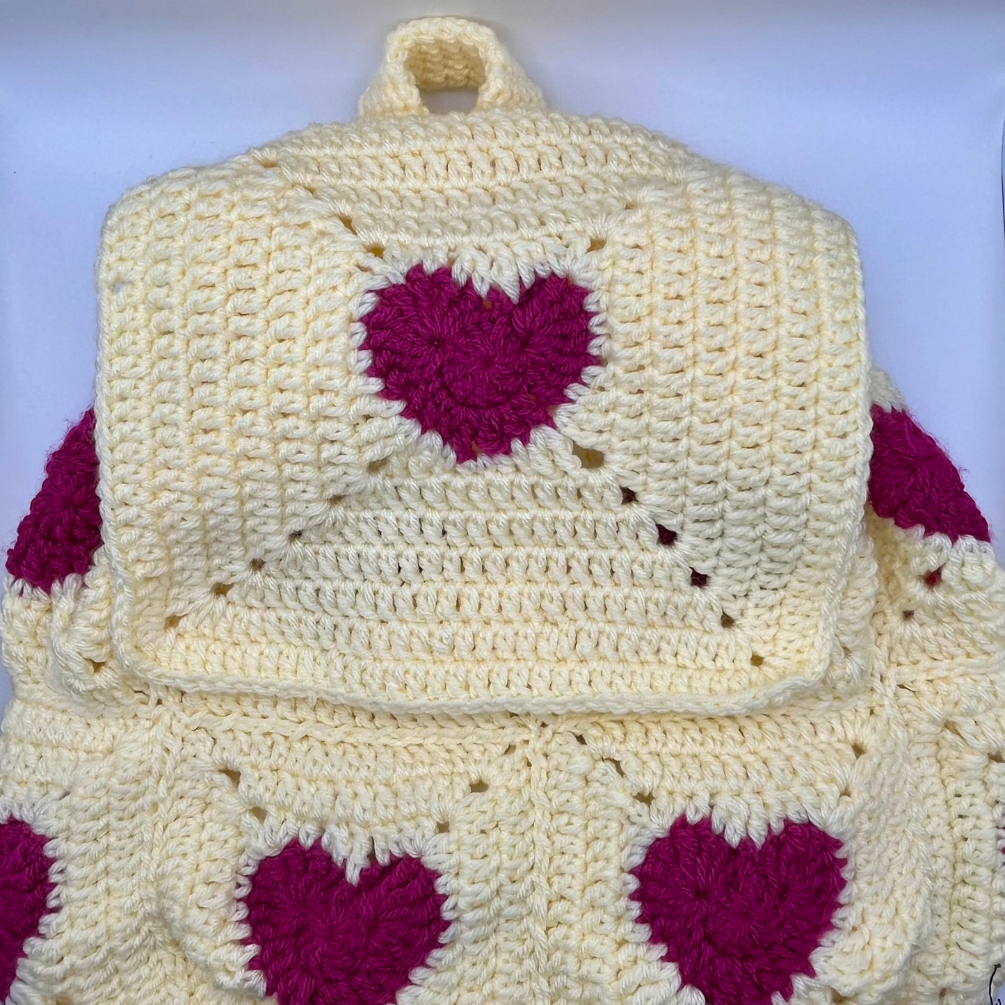 Crochet Heart Backpack