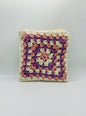 Crochet Purple, Pink & Cream Zipper Pouch