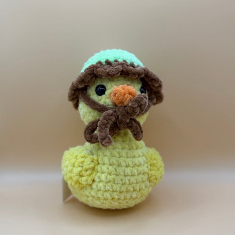 Crochet Duck with Interchangeable Fruit Hats