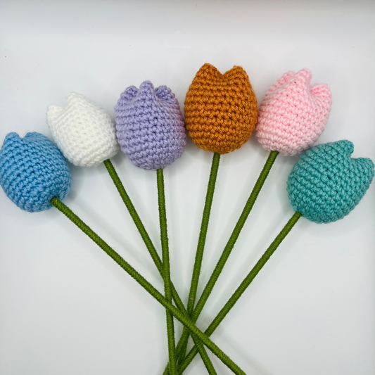 🌷 Handmade Crochet Tulip Flowers 🌷