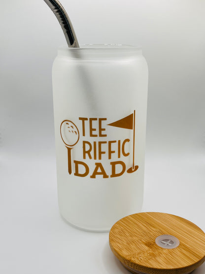 Tee Riffic Dad Frosted Coffee Glass