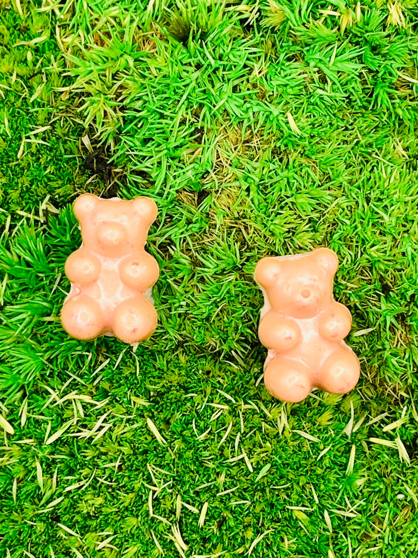 Peach colored Gummy Bear Resin earrings