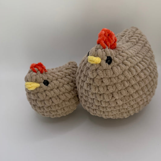 Handmade Plush Hen – Soft Crochet Farm Friend
