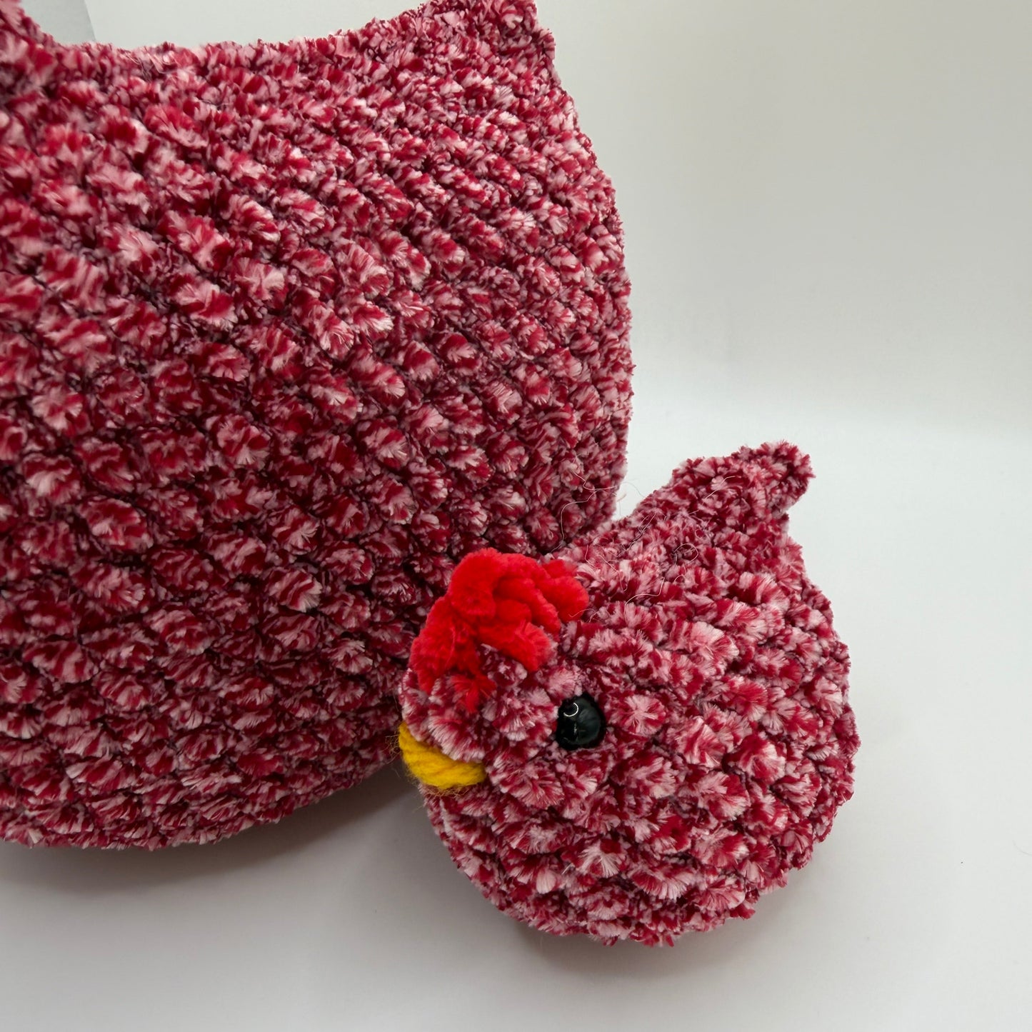 Handmade Plush Hen – Soft Crochet Farm Friend