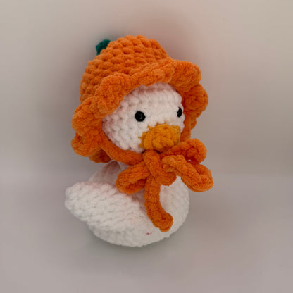 Crochet Duck with Interchangeable Fruit Themed Hats
