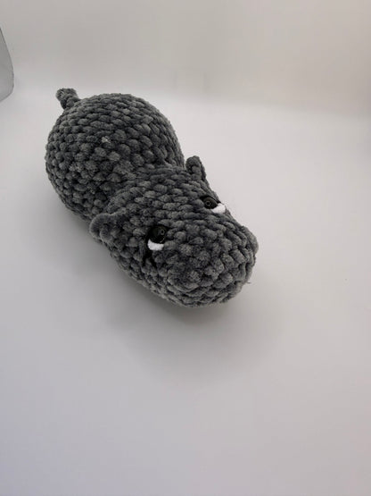 Crochet Grey Hippopotanus