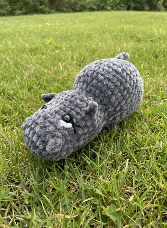Crochet Grey Hippopotanus