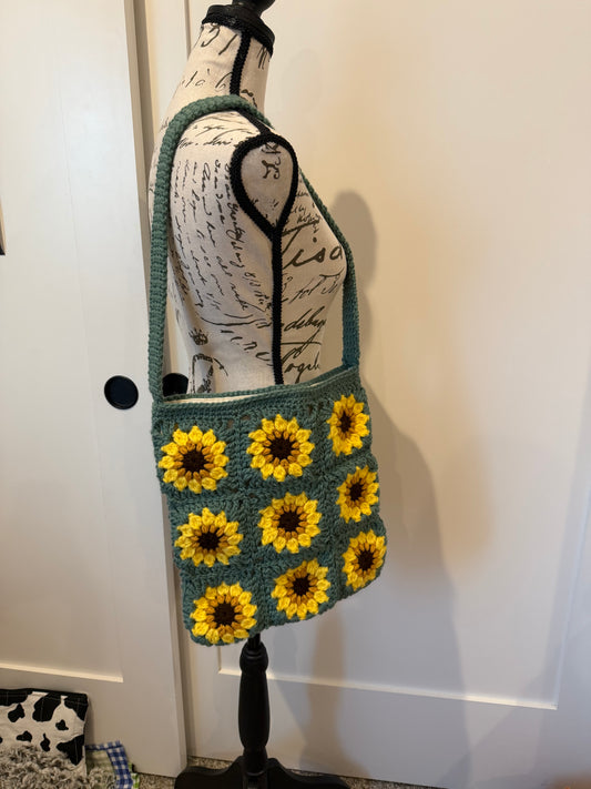 Crochet Sunflower Tote