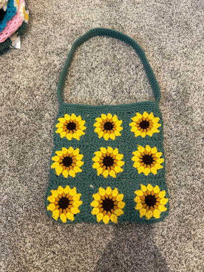 Crochet Sunflower Tote