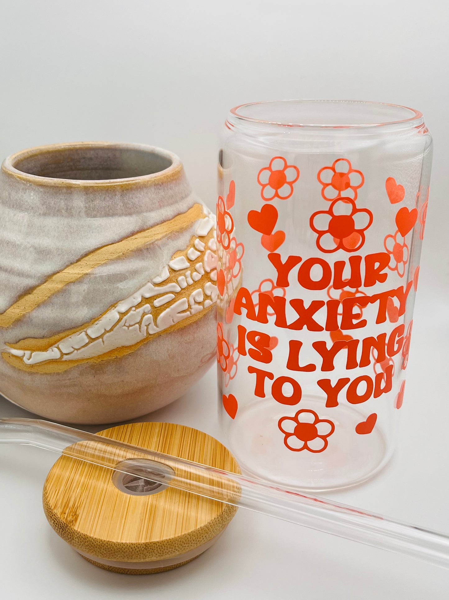 Your Anxiety is Lying to You Iced Coffee Glass