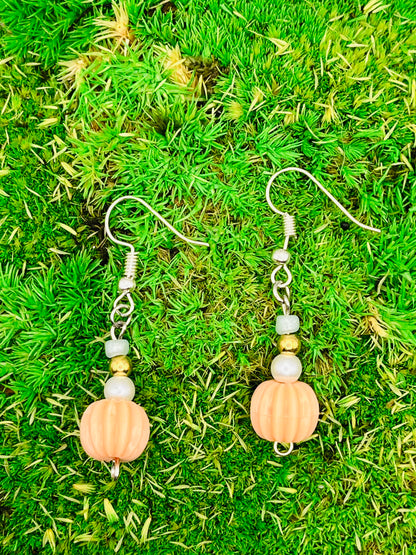 Peachy Beaded Earrings