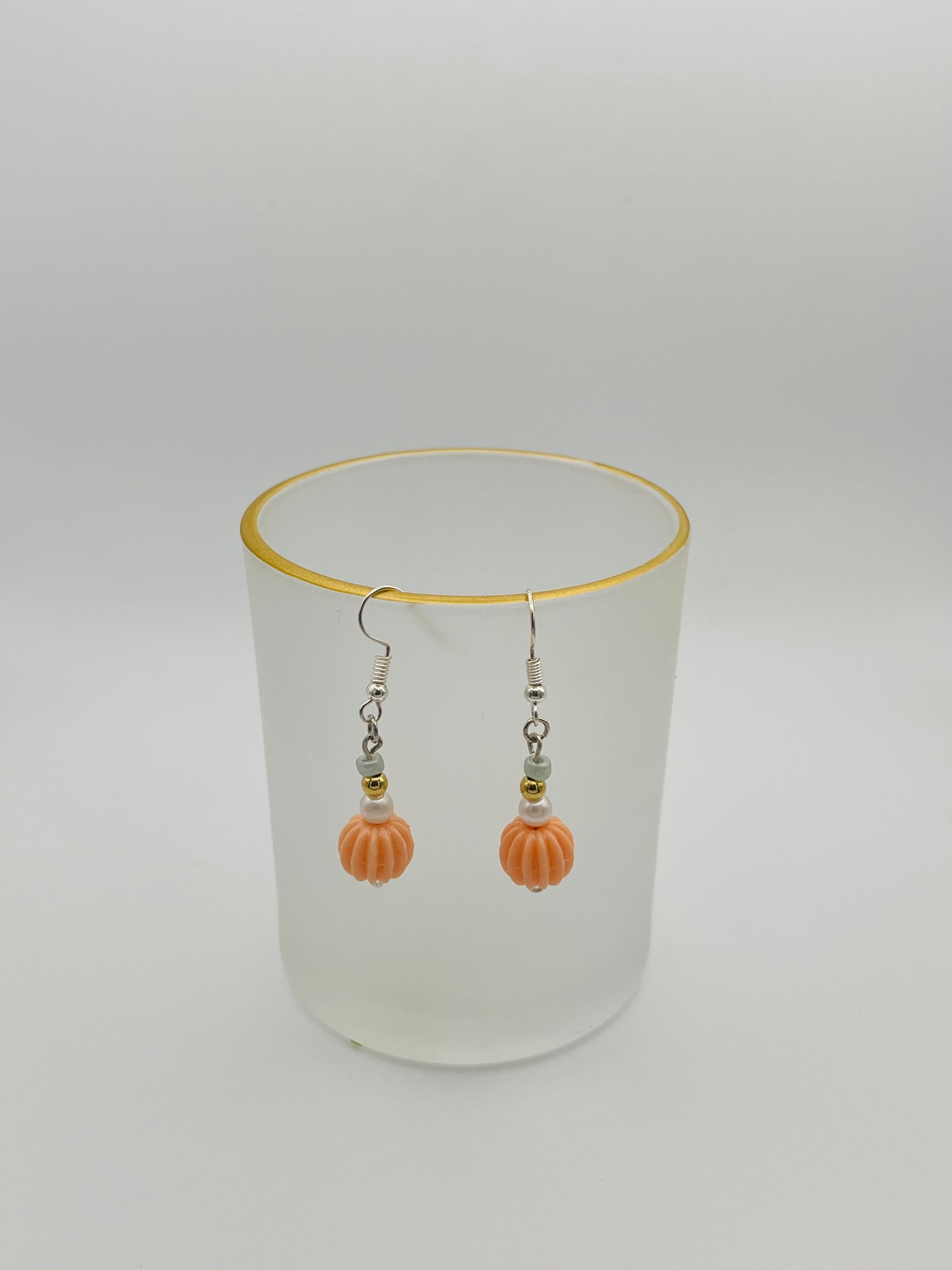 Peachy Beaded Earrings