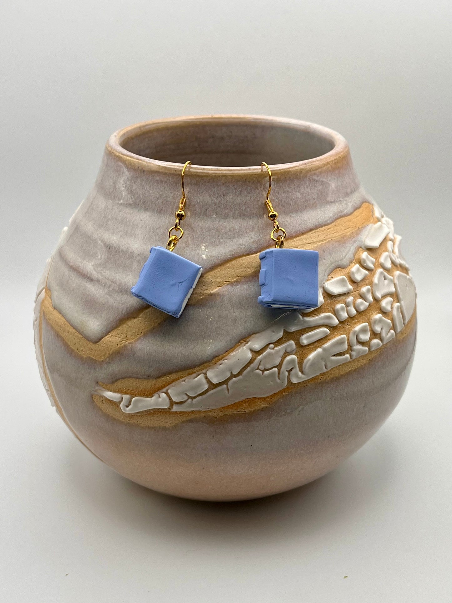 Blue Book Clay Earrings