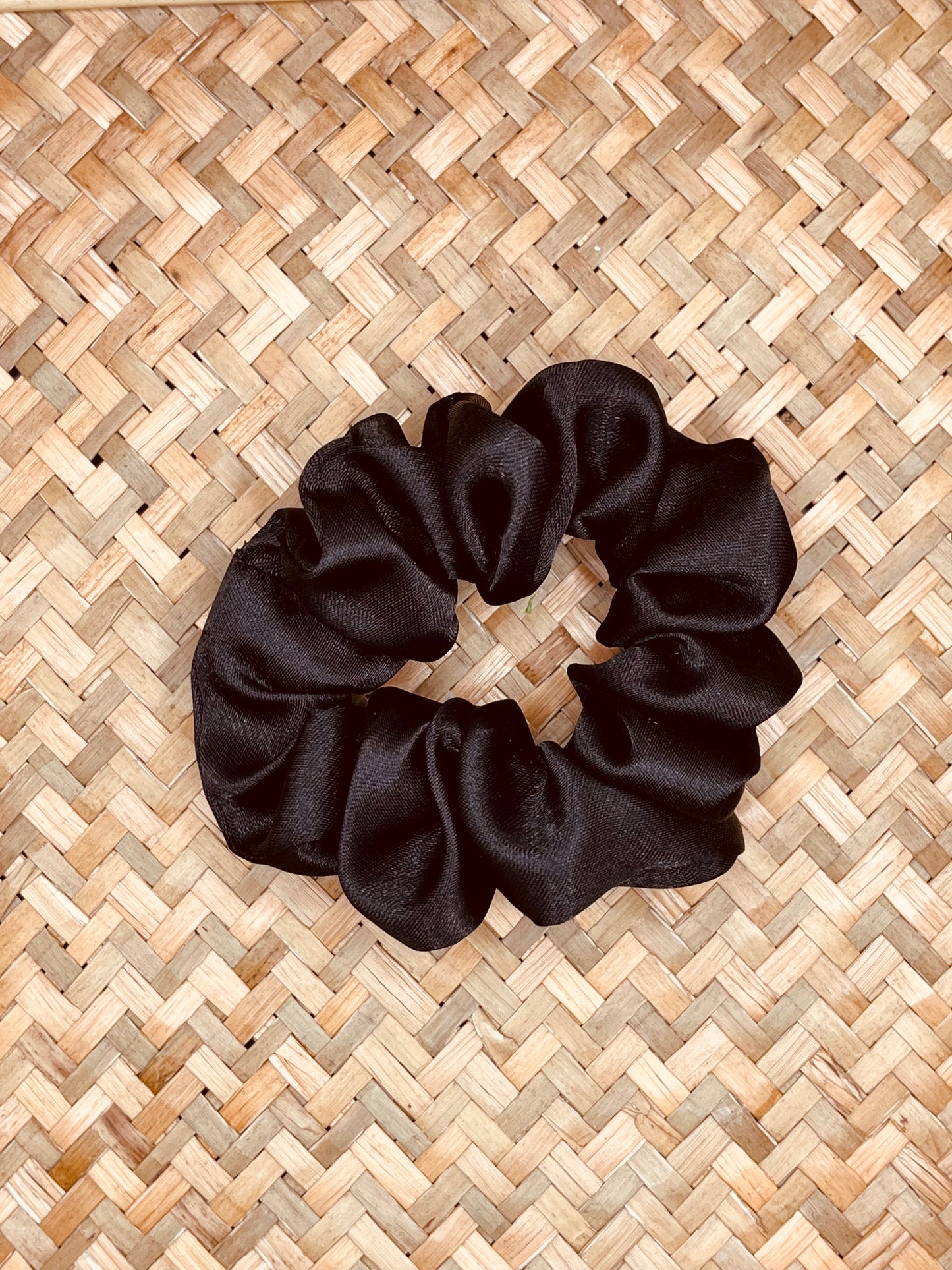 Black Polyester Scrunchies