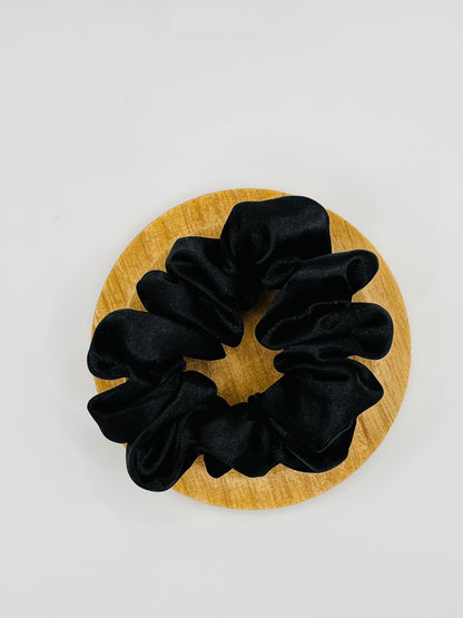 Black Polyester Scrunchies