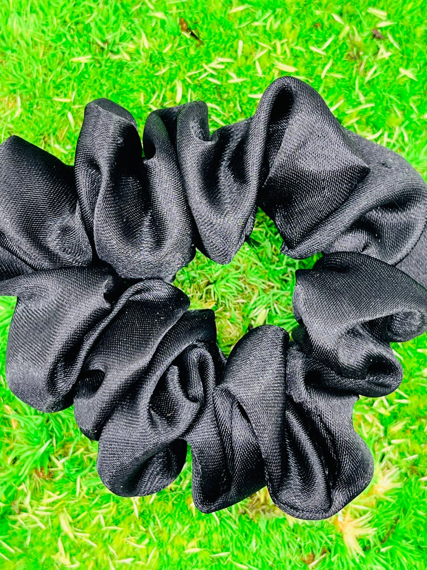 Black Polyester Scrunchies