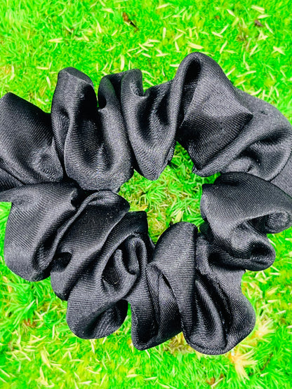 Black Polyester Scrunchies