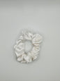 White & Gold  Polyester Scrunchies