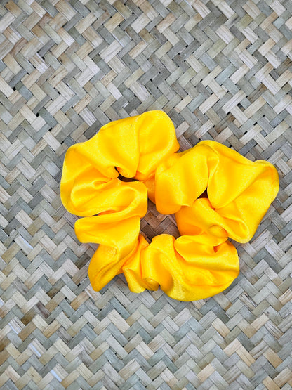 Orange & Yellow Polyester Scrunchies