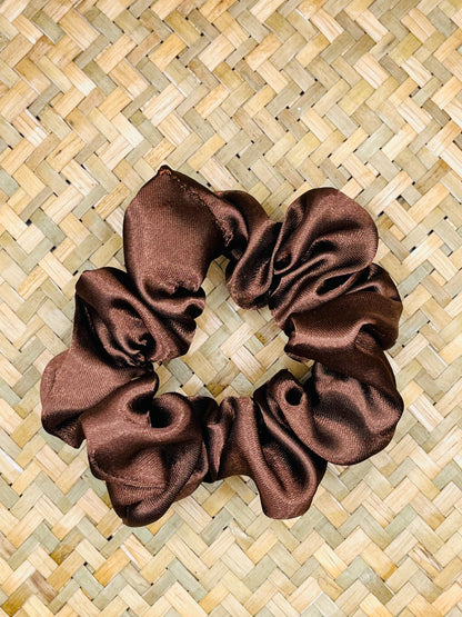 Brown Polyester Scrunchies