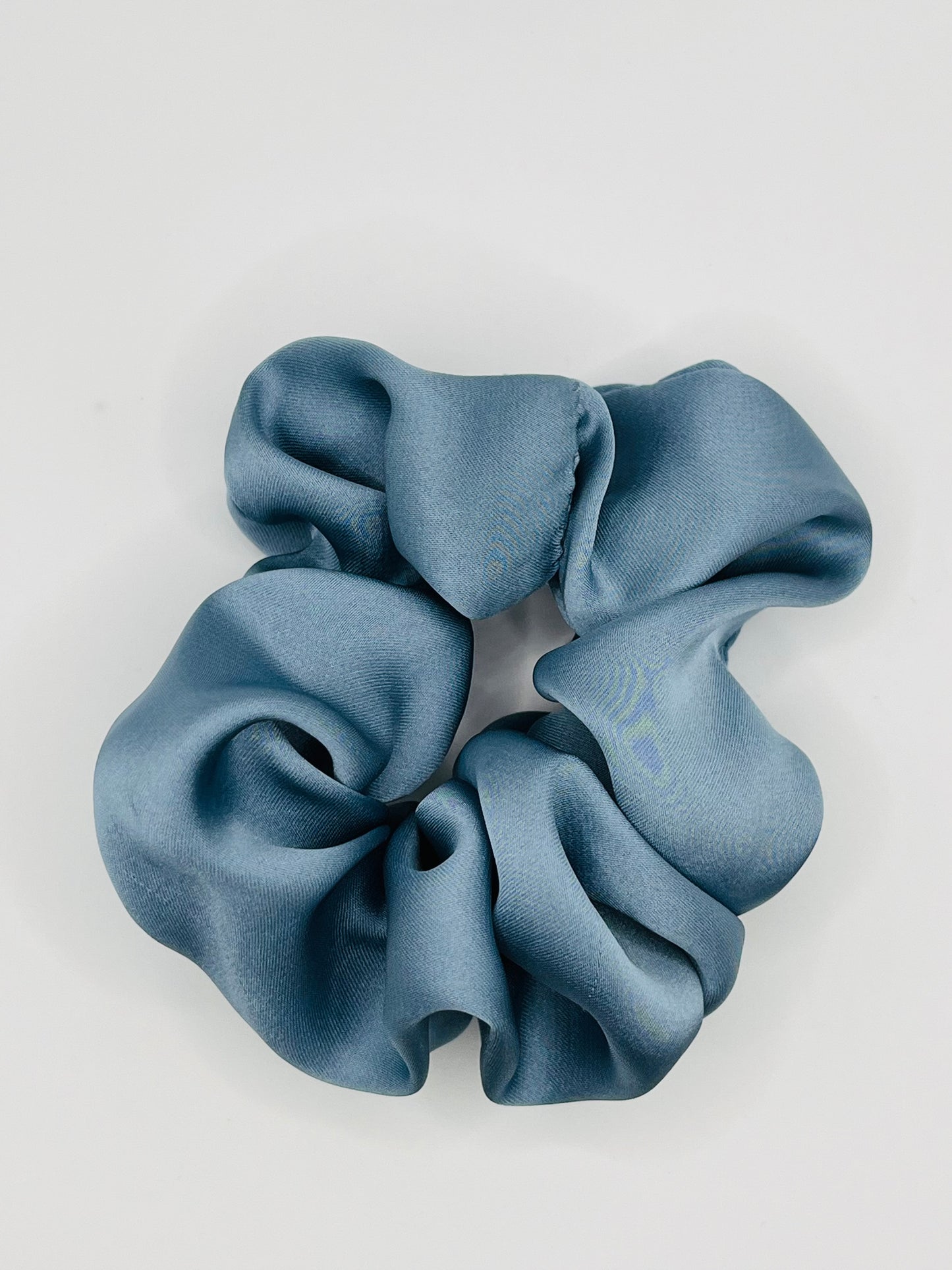 Teal Silk Scrunchies