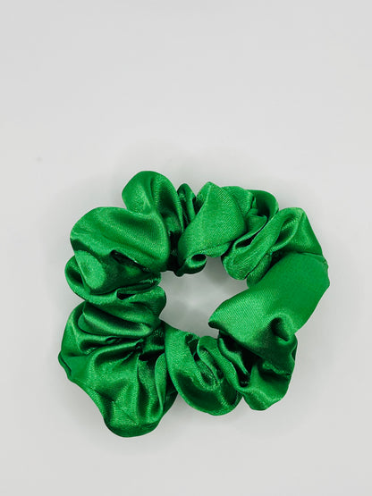 Green Polyester Scrunchie