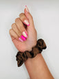 Brown Polyester Scrunchies