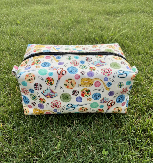 Crafter's Quilted Boxy Makeup Pouch