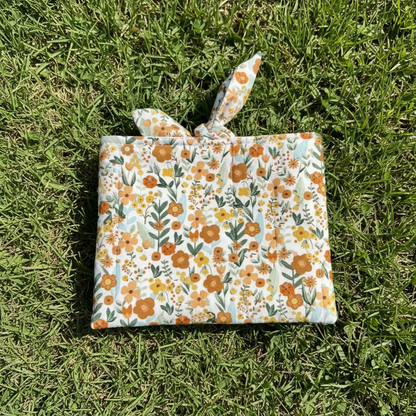 Quilted Book Pouch with Bow